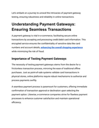 Efficient Online Payment System