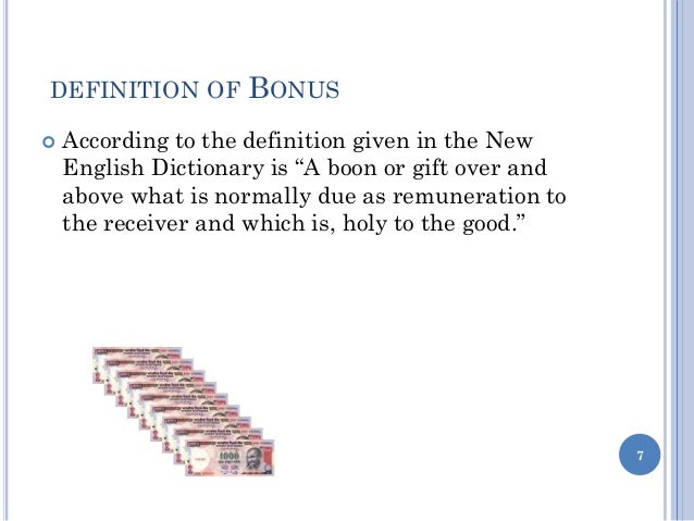Definition Bonus Definition Bonus