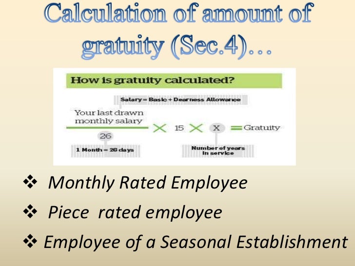 Payment of gratuity act 1972