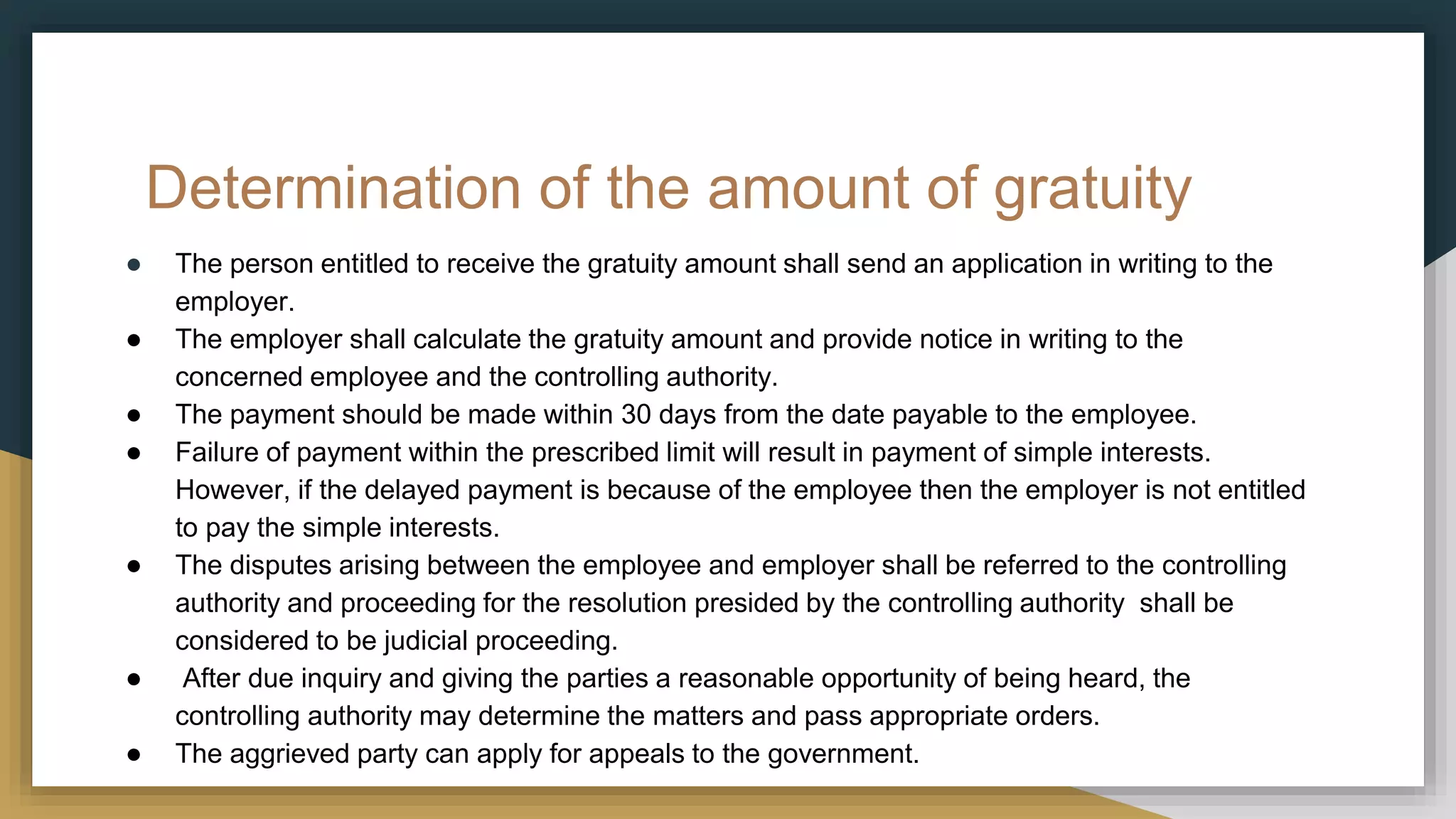 Payment of Gratuity Act, 1972 | PPTX