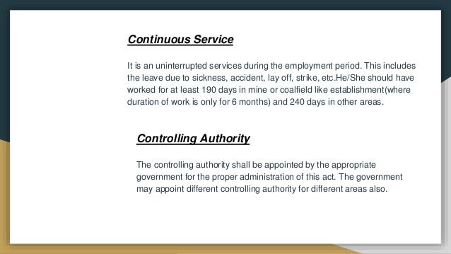 Payment Of Gratuity Act 1972