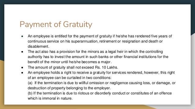 Payment Of Gratuity Act 1972