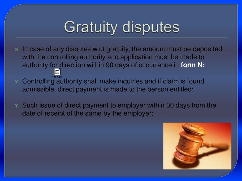 Payment of gratuity act, 1972 ppt