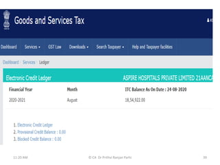 11:20 AM © CA Dr Prithvi Ranjan Parhi 39
 