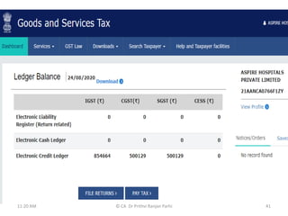 11:20 AM © CA Dr Prithvi Ranjan Parhi 41
 