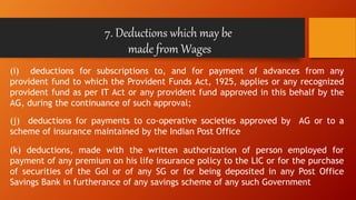 Operatives Wages Register Payment of wages_act | PPTX