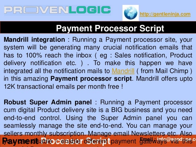 Processing Payment Script Payment Processor Script