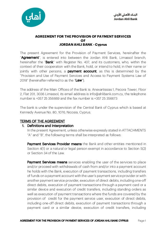 Payment Services Agreement