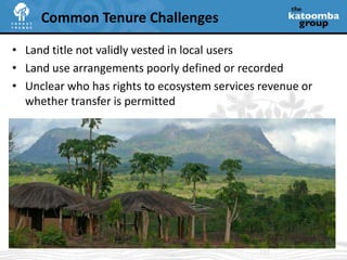 Sources of applicable lawFramework environmental, water, forestry lawsLaws on:Land & natural resourcesAgriculturePlanning and infrastructureIndigenous peoplesKey regulatory authorities: Departments or Ministries of Environment & AgriculturePitfalls: conflicting laws or regulations, overlapping or conflicting authoritiesApplication of Existing Law