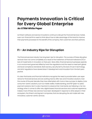 Payments innovation is Critical for Every Global Enterprise
