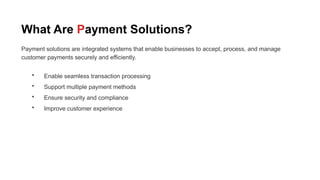 Payment Solutions for Small Businesses – Types & Features | PPTX