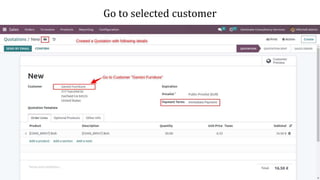 Go to selected customer
 