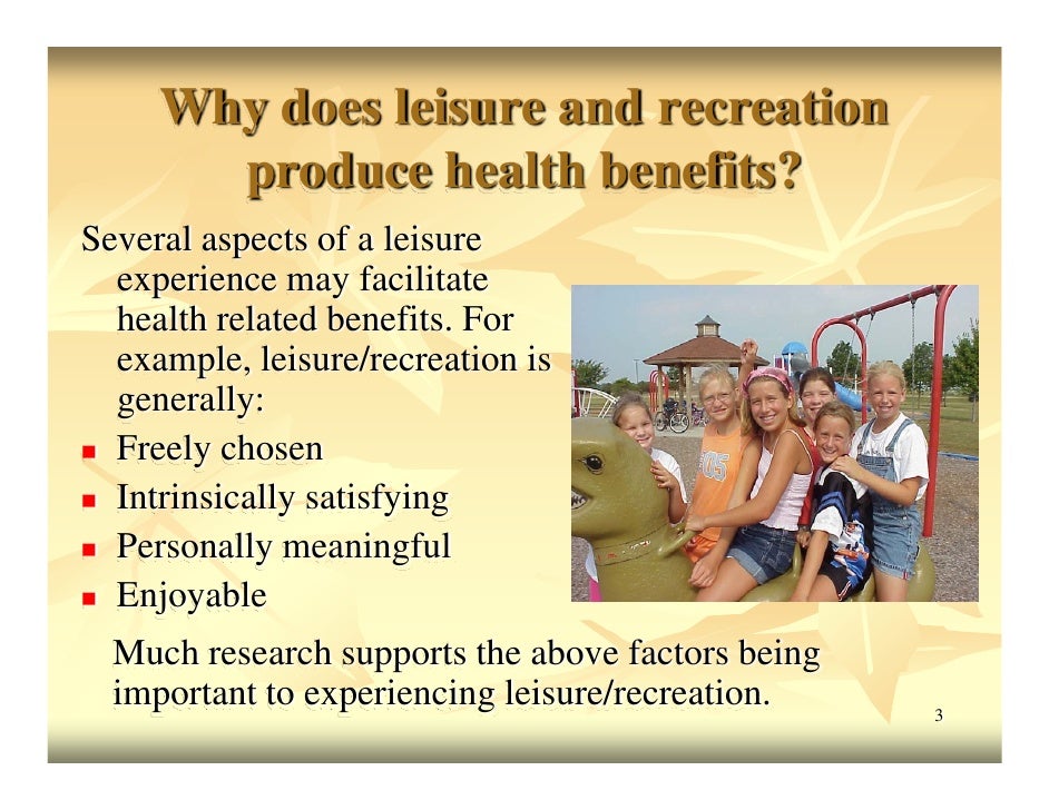 what are the benefits of recreation
