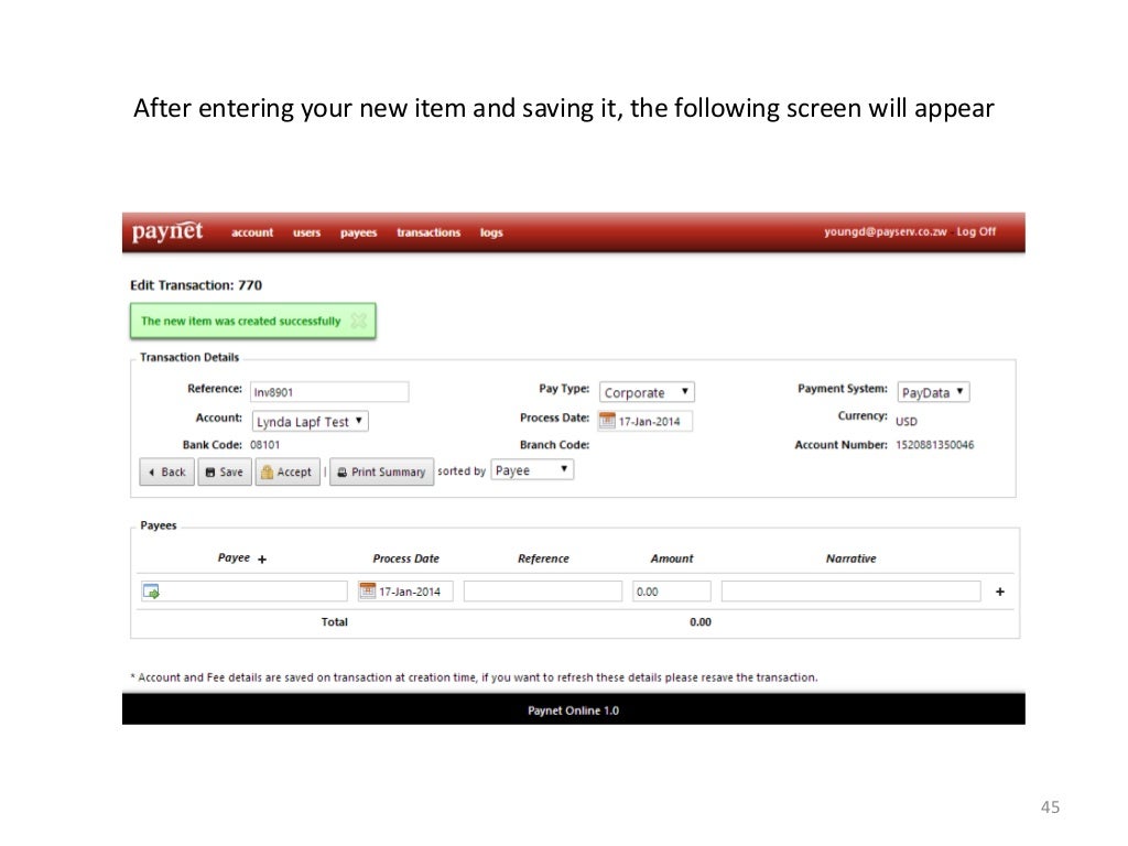 Paynet Online for users with previous Paynet experience