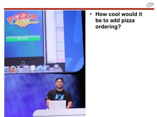  How cool would it
  be to add pizza
  ordering?
 