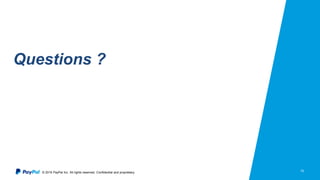 © 2015 PayPal Inc. All rights reserved. Confidential and proprietary. 19
Questions ?
 