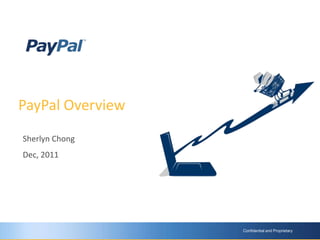 PayPal Overview
Sherlyn Chong
Dec, 2011




                  Confidential and Proprietary
 
