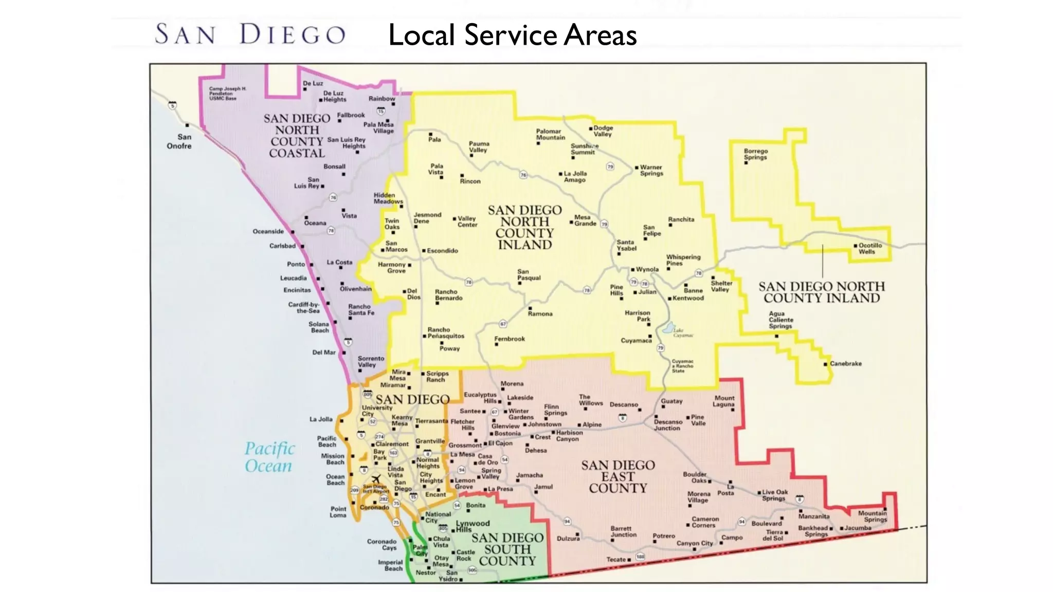 Local Service Areas
 