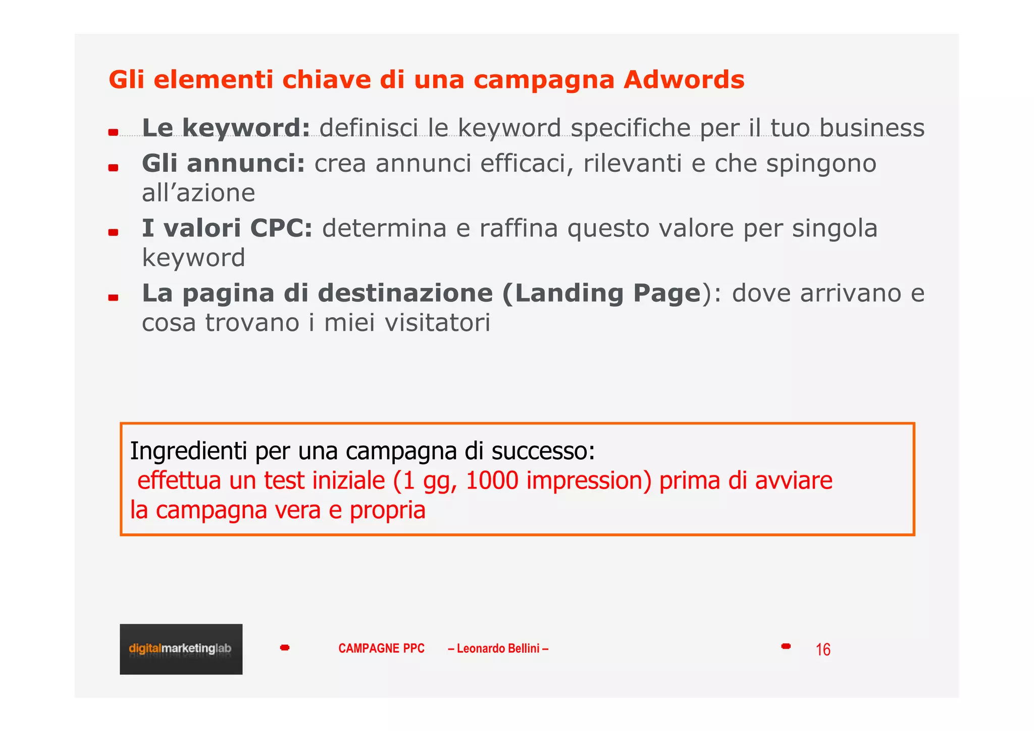 Campagne pay per click
