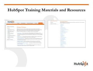 HubSpot Training Materials and Resources
 
