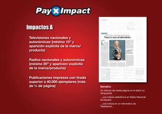 LUNES, 10 ENERO 2011                                                                 EC ON OM Í A                                                                            LA VANGUARDIA 63

                                      EN
                                      LÍNE A

                                     CAIXA PENEDÈS                         DRET PRIVAT                            NATURSOY                                                                             SANMY
                                     Nueva sede para                       Apuesta por resolver                   La compañía cierra el                                                                Fallece el presidente,




Impactos A
                                     el grupo BMN                          conflictos sin juicios                 2010 con 9,5 millones                                                                Santiago Puértolas
                                     ]El grupo financiero BMN,             ]El bufete Dret Privat, dirigido       ]La productora ecológica cata-                                                       ]Santiago Puértolas Queralt,
                                     integrado entre otros por Caixa       por Frederic Munné y Jordi             lana Natursoy cerrará el 2010                                                        presidente de la empresa de
                                     Penedès, cuenta ya con una nue-       Muñoz-Sabaté, ha echado a an-          con unas ventas de 9,5 millones                                                      bebidas Sanmy, falleció el pasa-
                                     va sede. Se trata de un inmueble      dar con la vocación de especiali-      de euros, un 11,7% más que el                                                        do sábado. Puértolas, que conta-
                                     de cinco plantas del siglo XIX        zarse en la resolución de conflic-     año anterior, cuando alcanzó                                                         ba 77 años, formaba parte de la
                                     situado en el paseo de Recole-        tos. Cuenta con 21 profesionales       una facturación de 8,5 millones.                                                     tercera generación de la familia
                                     tos, en Madrid. Cuenta con una        y ofrece sus servicios a empre-        La empresa, cuyo presidente es                                                       en una empresa más que cente-
                                     superficie de 4.250 metros            sas nacionales, internacionales y      Tomás Redondo, asegura que el                                                        naria, fundada a finales del siglo
                                                                                                                                                                                                                        f
                                     cuadrados repartidos en cinco         particulares en materias de civil      objetivo ahora es mantener un                              GEMMA MIRALDA / ARCHIVO   XIX. Llevaba 63 años trabajan-
                                     plantas. / Redacción                  y mercantil. / Redacción               crecimiento sostenido. / EP              Tomás Redondo, de Natursoy                  do en Sanmy. / Redacción




                                      E M PRE NDE DORE S

                                                       Anudal diversifica su actividad y entra en el mercado del ocio                                                                                  La banca tomó

 Televisiones nacionales y                        Nuevo uso al aluminio                                                                                                                                el control de
                                                                                                                                                                                                       Panrico después
                                                                                                                                                                                                       de que perdiera
                                                                                                                                                                                                       149 millones
 autonómicas (mínimo 10” y
                                     ARIADNA BOADA                                                                                                     del, una pista de pádel de alumi-




                                     L
                                     Barcelona                                                                                                         nio que se diferencia por su ima-
                                                                                                                                                       gen innovadora y exclusiva.
                                                  a compañía especia-                                                                                  “Cualquier empresa tiene opor-                  BARCELONA Efe
                                                  lizada en la fabrica-                                                                                tunidades de sobrevivir, pero
                                                  ción de escuadras y                                                                                  debe ser valiente y no quedarse                 La empresa de bollería y panade-
                                                  accesorios de alumi-                                                                                 en el mismo sitio”.                             ría industrial Panrico perdió un




 aparición explícita de la marca/
                                                  nio Anudal Indus-                                                                                       La firma ha patentado un sis-                total de 149 millones de euros en
                                     trial ha apostado por las pistas                                                                                  tema que permite montar una                     el 2009, su último ejercicio con-
                                     de pádel para dar un giro estra-                                                                                  pista de pádel de forma rápida,                 trolado por el fondo de capital
                                     tégico a su actividad y diversifi-                                                                                resistente a la intemperie y                    riesgo Apax Partners, y antes de
                                     car así su negocio, que hasta                                                                                     exenta de mantenimiento corro-                  la refinanciación de deuda con el
                                     ahora había dependido en bue-                                                                                     sivo. Además, para hacer frente                 que la banca acreedora tomó el
                                     na medida del sector de la cons-                                                                                  al problema de la liquidez del                  control de la compañía. Así cons-




 producto)
                                     trucción e inmobiliario. Bajo la                                                                                                                                  ta en las cuentas de la sociedad,
                                     nueva marca Anupadel, la em-                                                                                                                                      que muestran la delicada situa-
                                     presa prevé cerrar hasta 20 ope-                                                                                  La compañía facturó                             ción financiera que vivía el gru-
                                     raciones comerciales a corto                                                                                                                                      po, con una deuda de 605 millo-
                                     plazo.                                                                                                            8,8 millones en el                              nes que casi superaba la factura-
                                        Anudal, que lidera su segmen-                                                                                  pasado ejercicio y                              ción del grupo.
                                     to principal con una cuota de                                                                                                                                        Portavoces de Panrico han de-
                                     mercado del 65%, ha creado                                                                                        prevé crecer más                                clinado comentar las cuentas y
                                     también una nueva línea de mo-                                                                                    de un 9% en el 2011                             han señalado que en el 2010 los
                                     biliario de diseño en aluminio                                                                                                                                    resultados se han ido recondu-
                                     bajo la marca Grixio, en la que                                                                                                                                   ciendo gracias tanto al trabajo
                                     destaca el portacápsulas de ca-                                                                                   potencial cliente, la empresa ha                del nuevo director general, César
                                     fé. “Hemos invertido en produc-                                                                                   apostado por un sistema de fi-                  Bardají, como a la refinanciación
                                     tos que nos abran nuevos merca-                                                                                   nanciación muy flexible que                     de los préstamos que redujo la
                                     dos con mejores perspectivas                                                                                      permite disponer de una pista                   deuda de la compañía de 605 a
                                     de crecimiento. La pista de pá-                                                                                   pagando en plazos de hasta 36                   350 millones.




 Radios nacionales y autonómicas
                                     del y el mobiliario de exterior                                                                                   cuotas mensuales. “Complejos                       Con esta operación, Apax salió
                                     son nuestra apuesta más fuerte                                                                                    hoteleros, ayuntamientos, cen-                  del capital de Panrico y entró la
                                     para este ejercicio”, explica An-                                                                                 tros deportivos y clubs privados                banca acreedora, que tenía suscri-
                                     na Núñez, gerente. Las ventas                                                                      JORDI BELVER   son algunos de nuestros objeti-                 to un crédito sindicado de 560 mi-
                                     de nuevos productos represen-        Anna Núñez, gerente de Anudal Industrial                                     vos, sin olvidarnos del cliente                 llones de euros, liderado por
                                     tan actualmente el 4% de la fac-                                                                                  particular, que quiere disfrutar                ING, según consta en la memoria.
                                     turación de la compañía.                                                                                          de una pista de diseño de fácil                 Tras esta conversión de crédito




 (mínimo 20” y aparición explícita
                                        Especializada en el sector de     daño, puesto que la construc-         cidió dar un giro a la actividad       mantenimiento y gran resisten-                  en capital, la banca se hizo con el
                                     la carpintería de aluminio, la re-   ción ha absorbido siempre bue-        del grupo y diversificar el pro-       cia”, destaca la gerente de esta                80% de Panrico y el 20% restante
                                     cesión económica ha impulsa-         na parte de nuestro negocio.          ducto hacia otros mercados.            compañía. La empresa, con se-                   quedó en manos del fondo Oak-
                                     do un cambio de raíz en la estra-    “Decidimos mirar más allá y am-       Fruto del análisis del contexto        de en Badalona, facturó 8,8 mi-                 tree Capital, que compró diver-
                                     tegia empresarial. “Hace ya un       pliar nuestros horizontes”, valo-     económico actual, la empresa           llones el año pasado y prevé cre-               sos paquetes de deuda a algunos
                                     tiempo que tuvimos claro que         ra Núñez. En respuesta a este         optó por apostar por algo total-       cer a un ritmo del 9% este                      bancos acreedores, entre ellos Ca-




 de la marca/producto)
                                     la crisis nos podía hacer mucho      contexto adverso, la gerente de-      mente nuevo, la marca Anupa-           2011.c                                          ja Madrid.c




 Publicaciones impresas con tirada
 superior a 40.000 ejemplares (más
 de ¼ de página)                     Ejemplos:
                                     Un artículo de media página en el diario La
                                     Vanguardia
                                     …una noticia radiofónica en Radio Nacional
                                     de España
                                     …una noticia en un informativo de
                                     TeleMadrid...
 