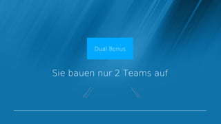 Dual Bonus



Sie bauen nur 2 Teams auf
 