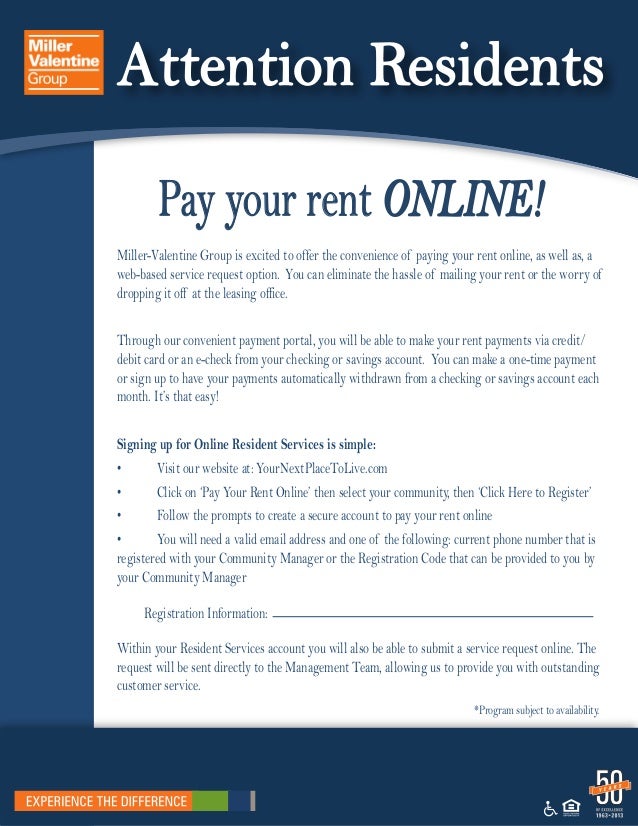 Pay Your Rent Online!