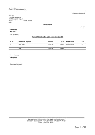 Payroll Management




                     Page 13 of 14
 