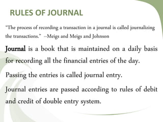Journalising Rules Payroll accounting | PPTX