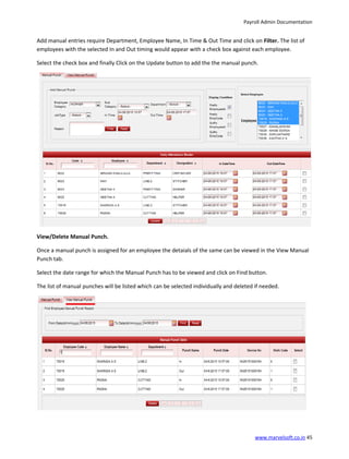 PayrollAdmin - Attendance and Payroll Management ERP Software | PDF