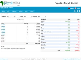 Reports – Payroll Journal 
