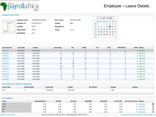 Employee – Leave Details 