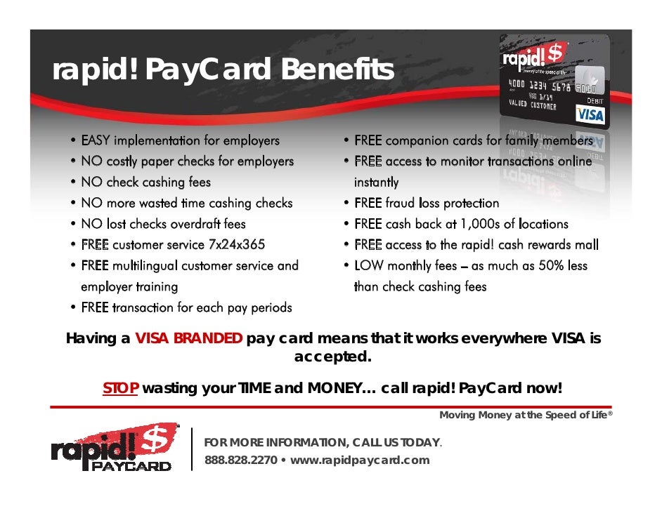 The Basics of Paycards / Payroll Cards