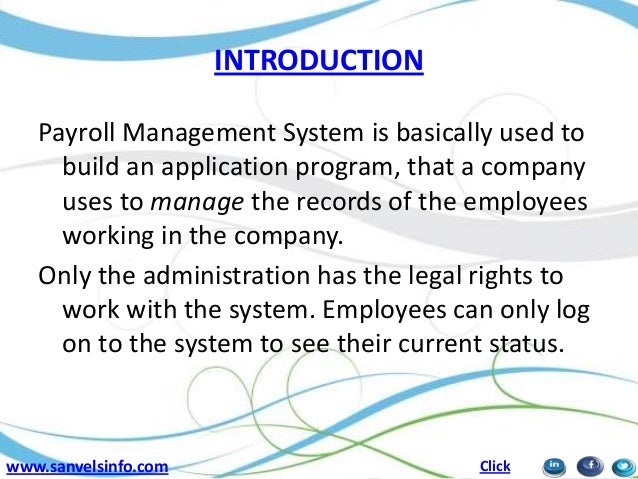 Payroll system thesis sample
