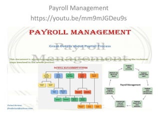 Payroll Management
https://youtu.be/mm9mJGDeu9s
 