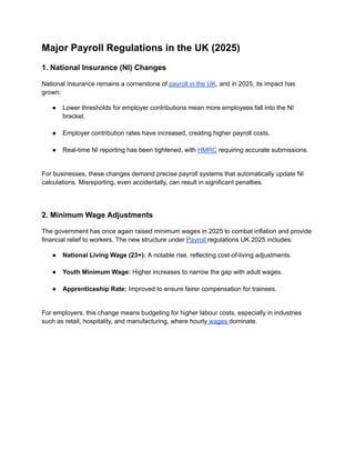 Payroll Regulations UK 2025: Complete Guide for Employers & Payroll ...