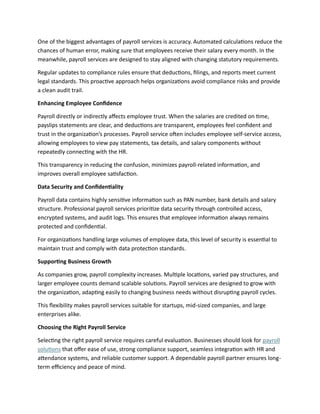 Payroll Services: A Smarter Way to Manage Salaries and Compliance | PDF