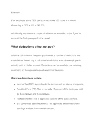 Payroll Simplified: Mastering Net and Gross Pay Calculations | PDF