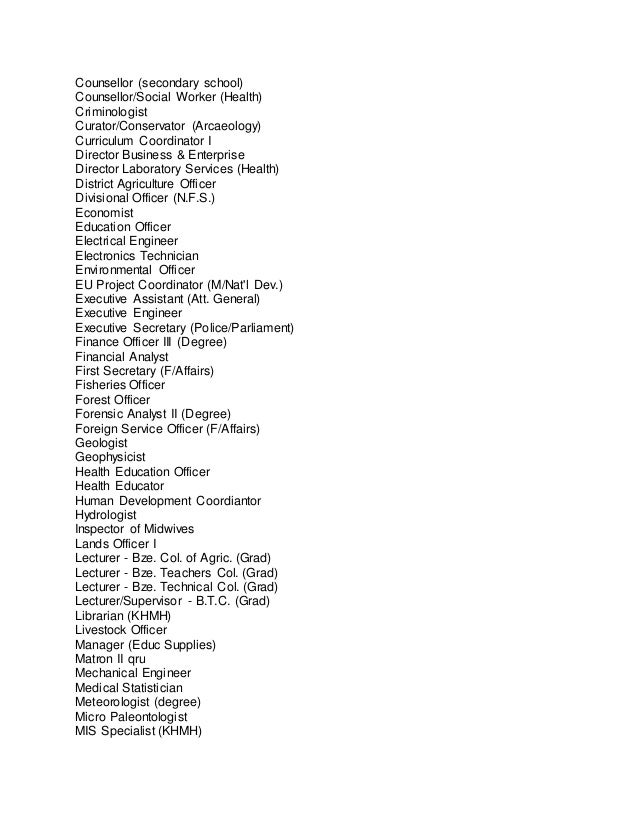 Pay Scale In Belize Government At 2009