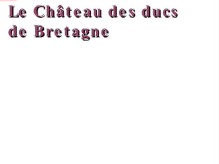 Le Château des ducs de Bretagne 