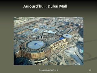 Aujourd’hui : Dubaï Mall




        Copyright CADENAC 2010   29
 