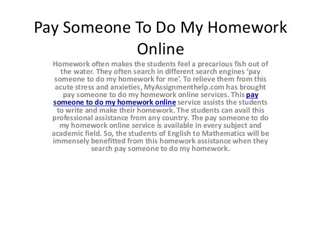 pay someone to do homework reddit