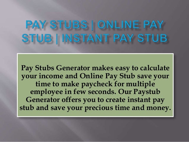 pay stubs generator online paystub instant pay stub payroll stub generator