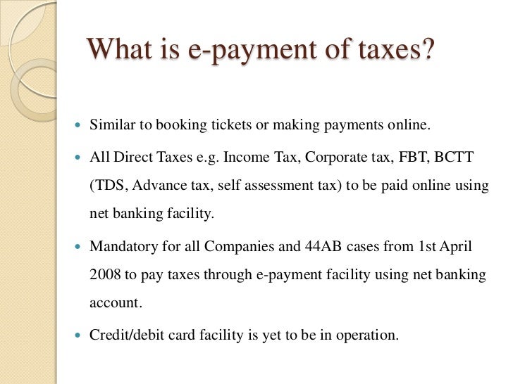 How to Pay taxes online