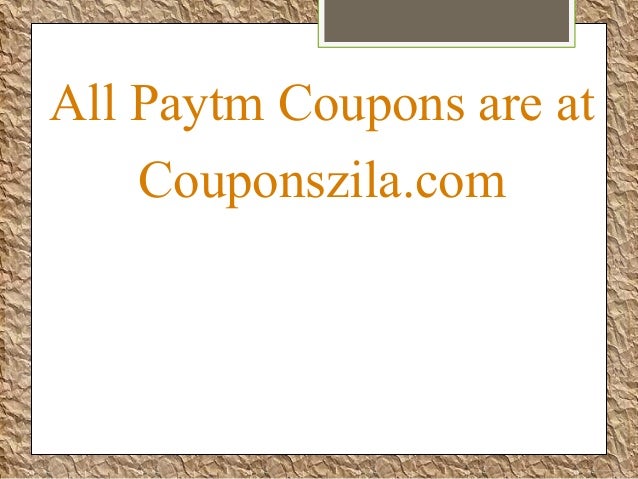 Paytm com coupons