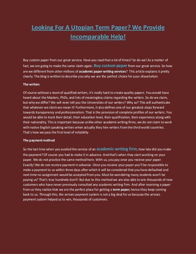 Informative essay about utopia image