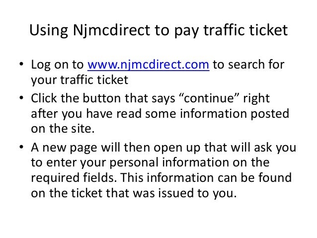Pay traffic ticket Online