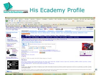 His Ecademy Profile 
