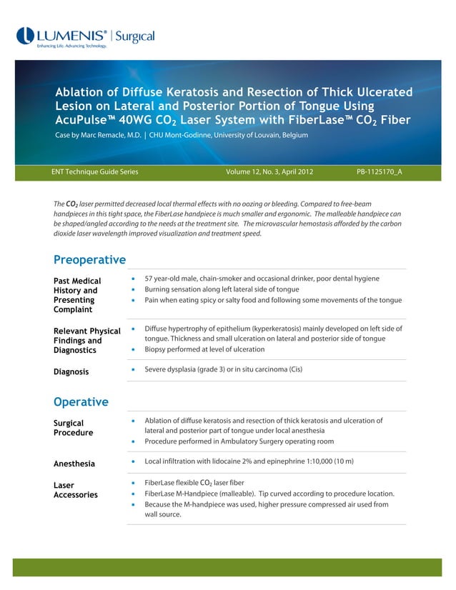 Ablation of Diffuse Keratosis and Resection of Thick Ulcerated Lesion