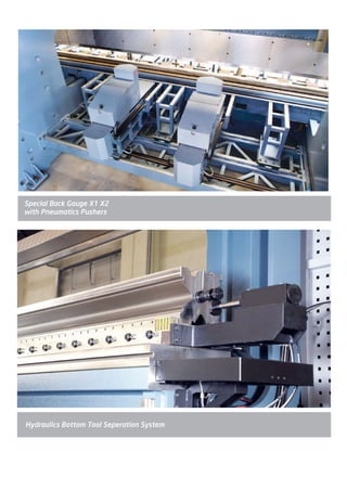 Hydraulics Bottom Tool Seperation System
Special Back Gauge X1 X2
with Pneumatics Pushers
2014_SUBAT_1.indd 29 11.06.2014 07:59
 